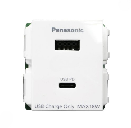 Ổ cắm USB 2 cổng type A-C Panasonic WIDE-Color